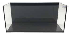 Serene Mini Iconic Black Pearl 4 Gallon (LI) Ultra Clear Aquarium 17.7" x 6.3" x 8.3" - Black back & Black silicone 45x16x21