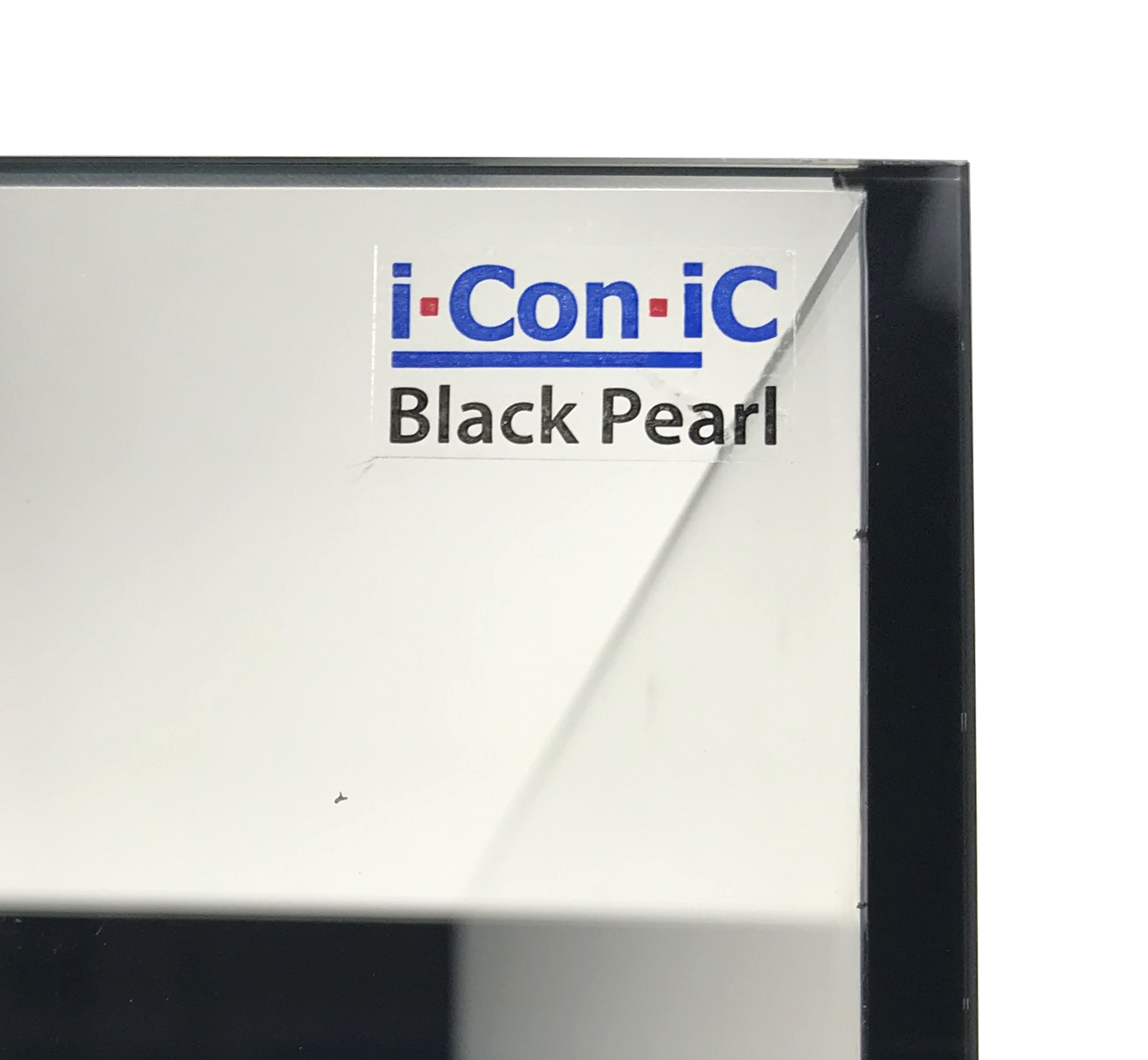 Serene Little Iconic Black Pearl 7.2 Gallon (LI) Ultra Clear Aquarium 23.6" x 7.5" x 9.4" - Black back, Blk silicone, thin ma - Image 2