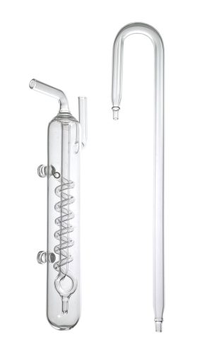 CO2 Glass Bubble Counter with Glass Hanger - Spiral - Pro Series