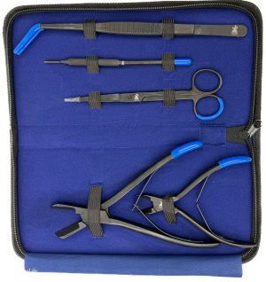 Pro Coral Frag Kit 5 Piece Black Oxide with Blue Soft Tips