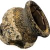 Egyptian Ceramic Urn w/holes Lg 9.5x9.5x11 in Ornament